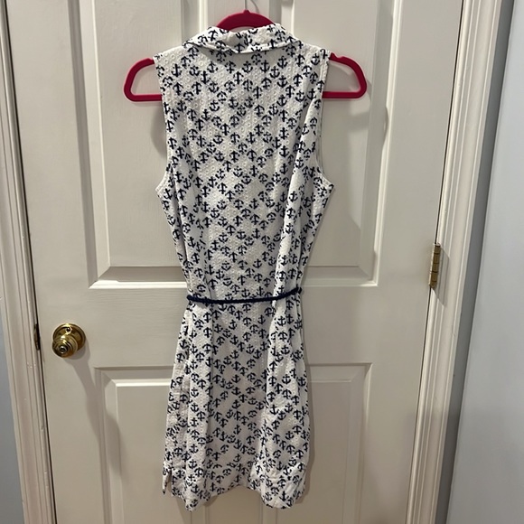 Vineyard Vines Eyelet Anchor Sleeveless Collared Dress - Picture 7 of 7